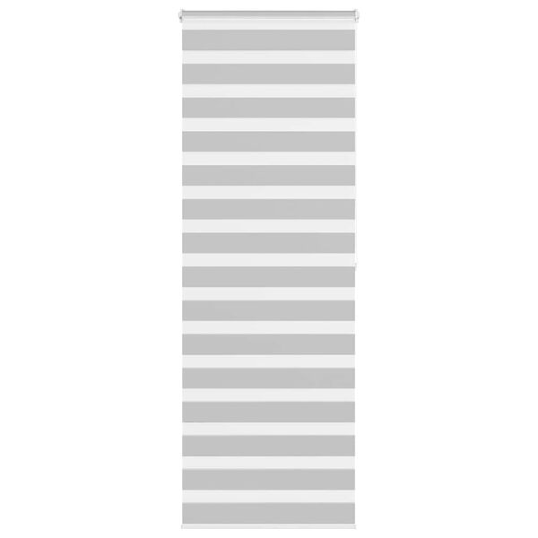 vidaXL Estor cebra gris claro 70x200cm tejido ancho 65,9 cm poli&eacute;ster