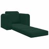vidaXL Sof&aacute; cama Verde oscuro 98 x 71 x 83 cm Terciopelo