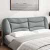 vidaXL Cabecero de cama acolchado Hvar tela gris claro 180 cm
