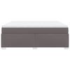 vidaXL Cama box spring con colch&oacute;n cuero sint&eacute;tico gris 180x200 cm