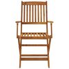 vidaXL Set comedor de jard&iacute;n plegable 9 piezas madera maciza de acacia
