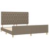 vidaXL Cama sin colch&oacute;n tela gris taupe 160x200 cm