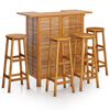 vidaXL Juego muebles de bar para jard&iacute;n 5 pzas madera maciza de acacia
