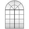 vidaXL Espejo de pared arco de hierro negro 80x120 cm