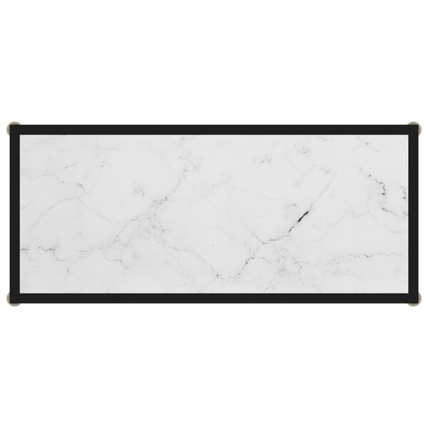 vidaXL Mesa de consola blanco vidrio templado 80x35x75 cm