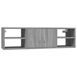 vidaXL Estanter&iacute;a de pared madera contrachapada gris 102x30x29 cm