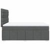 vidaXL Cama box spring con colch&oacute;n tela gris oscuro 160x200 cm