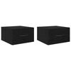 vidaXL Armario de Noche 2 uds. Roble negro 35 x 35 x 20 cm