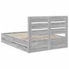 vidaXL Estructura de cama Gris Sonoma 140 x 190 cm Madera Ingenieril