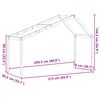 vidaXL Techo de cama infantil madera maciza marr&oacute;n 213x85,5x144,5 cm