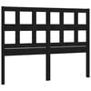 vidaXL Cabecero de cama madera maciza de pino negro 125,5x4x100 cm