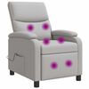 vidaXL Silla de masajes reclinable Gris Nube Tela