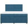 vidaXL Cama box spring con colch&oacute;n terciopelo azul 200x200 cm