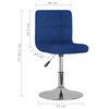 vidaXL Sillas de comedor giratorias 6 unidades tela azul