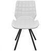 vidaXL Sillas de comedor 2 unidades cuero sint&eacute;tico blanco