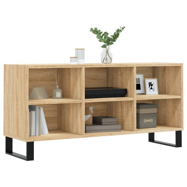 vidaXL Mueble de TV madera de ingeniería roble Sonoma 103,5x30x50 cm