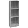 vidaXL Estanter&iacute;a de 3 niveles contrachapada gris Sonoma 40x24x109 cm