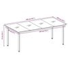 vidaXL Juego de comedor de jardín 9 piezas con cojines negro