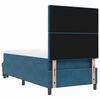 vidaXL Cama tipo Box Spring Azul oscuro 90 x 200 cm Terciopelo
