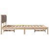 vidaXL Estructura de cama Taup&eacute; 140 x 200 cm Madera de pino macizo