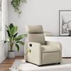 vidaXL Sill&oacute;n reclinable de masaje cuero sint&eacute;tico crema