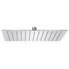 vidaXL Cabezal de ducha cuadrado efecto lluvia acero inox 304 30x30 cm
