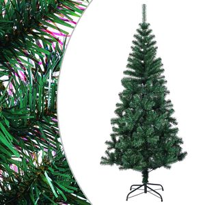 vidaXL &Aacute;rbol de Navidad artificial puntas iridiscentes PVC verde 210cm