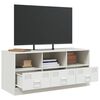 vidaXL Mueble para TV de acero blanco 99x39x44 cm