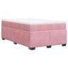 vidaXL Cama box spring con colch&oacute;n terciopelo rosa 120x190 cm
