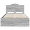 vidaXL Estructura de cama con cabecera Gris Sonoma 120 x 190 cm
