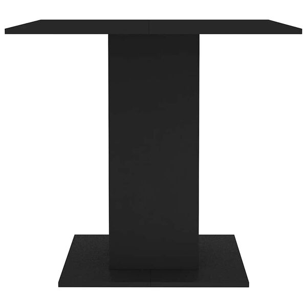 vidaXL Mesa de comedor de madera contrachapada negro 80x80x75 cm