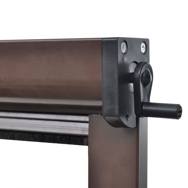 Mosquitera marr&oacute;n enrollable para ventanas, 120 x 170 cm