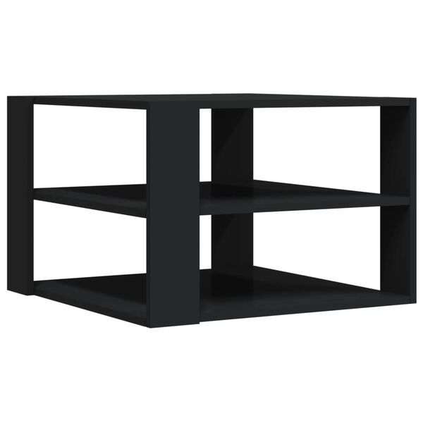 vidaXL Mesa de centro madera de ingeniería negro 58x58x40 cm
