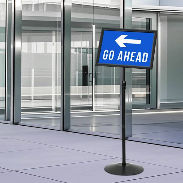 vidaXL Soporte de cartel pedestal Plateado a3 PVC y Acero