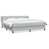 vidaXL Cama box spring con colchones terciopelo gris claro 180x210 cm