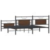 vidaXL Estructura de cama sin colchón metal roble marrón 180x200 cm