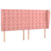 vidaXL Cama box spring colch&oacute;n y LED terciopelo rosa 180x200 cm