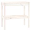 vidaXL Mesa consola de madera maciza de pino blanco 80x40x75 cm