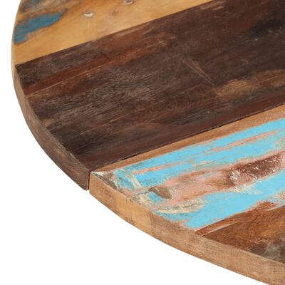vidaXL Tablero de mesa madera maciza reciclada Ø80x(2,5-2,7) cm