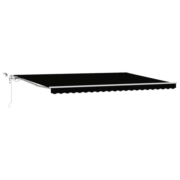 vidaXL Toldo Retr&aacute;ctil Negro 500 x 350 cm Poli&eacute;ster y metal