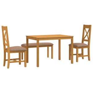 vidaXL Conjunto de comedor 4 uds. Gris Madera de Roble S&oacute;lido