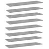 vidaXL Estante para estanter&iacute;a 8 uds madera gris hormig&oacute;n 100x30x1,5cm