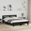 vidaXL Estructura de cama con cabecera Madera de Roble S&oacute;lido