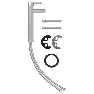 vidaXL Grifo mezclador de cuarto de ba&ntilde;o plateado 12x30 cm