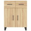 vidaXL Aparador alto madera contrachapada color roble 69,5x34x180 cm