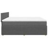 vidaXL Cama box spring con colch&oacute;n tela gris oscuro 200x200 cm