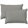 vidaXL Coj&iacute;n con almohada HOUTEN 2 uds. Gris Nube Lino Sint&eacute;tico