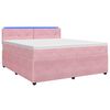 vidaXL Cama box spring con colch&oacute;n Rosa 180 x 200 cm Terciopelo