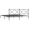 vidaXL Estructura cama sin colch&oacute;n con cabecero metal negro 200x200 cm