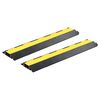 vidaXL Rampas de protecci&oacute;n de cable 2 uds 2 canales goma 101,5 cm